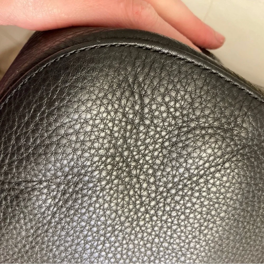 Michael kors soft black pebbled leather two way top handle crossbody bag